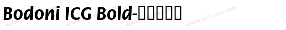Bodoni ICG Bold字体转换